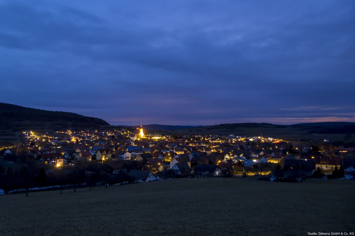 Oberelsbach bei Nacht